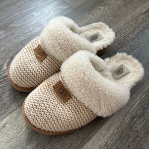 UGG Tan Knit Slippers